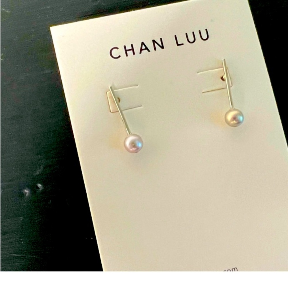 Chan Luu pearl stud silver earrings